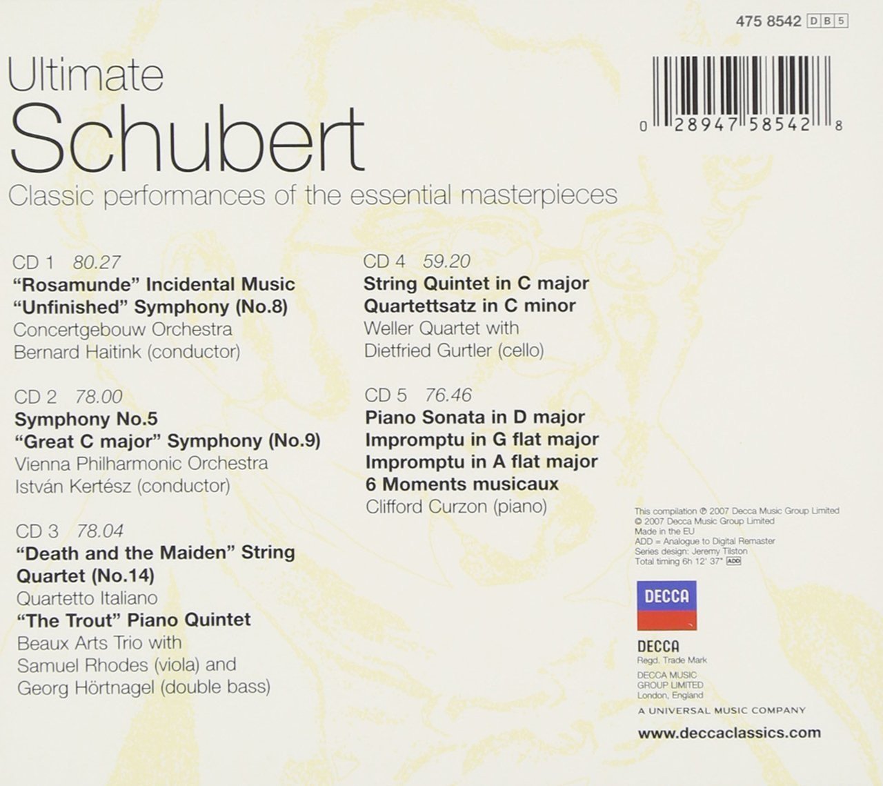 ULTIMATE SCHUBERT BOX- 5 CDS