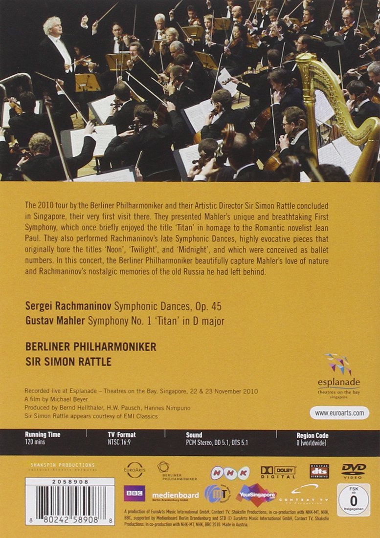 The Berliner Philharmoniker In Singapore (Rachmaninov: Symphonic Dances; Mahler: Symphony No. 1) - Rattle, Berlin Philharmonic (DVD)