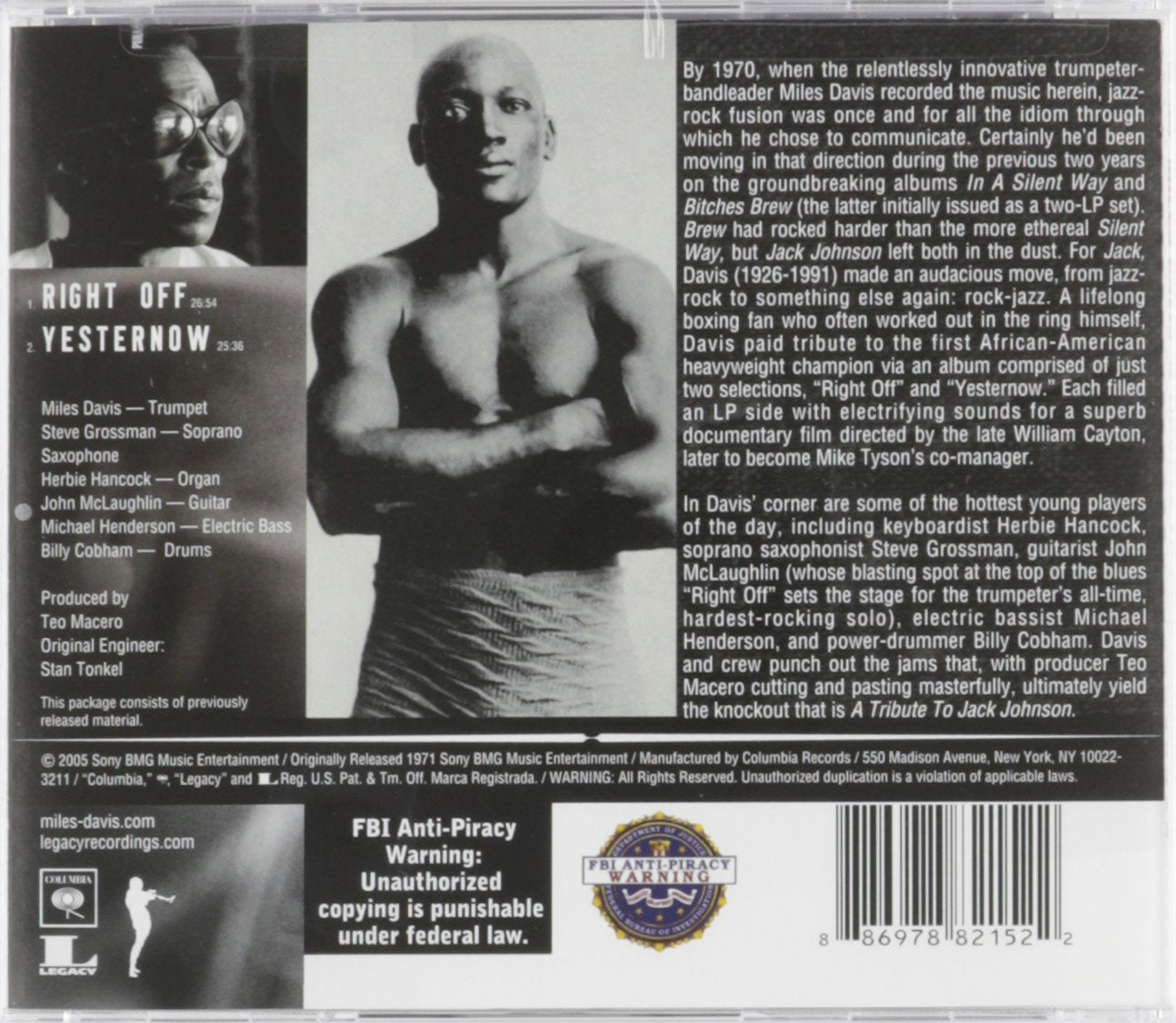 MILES DAVIS: TRIBUTE TO JACK JOHNSON