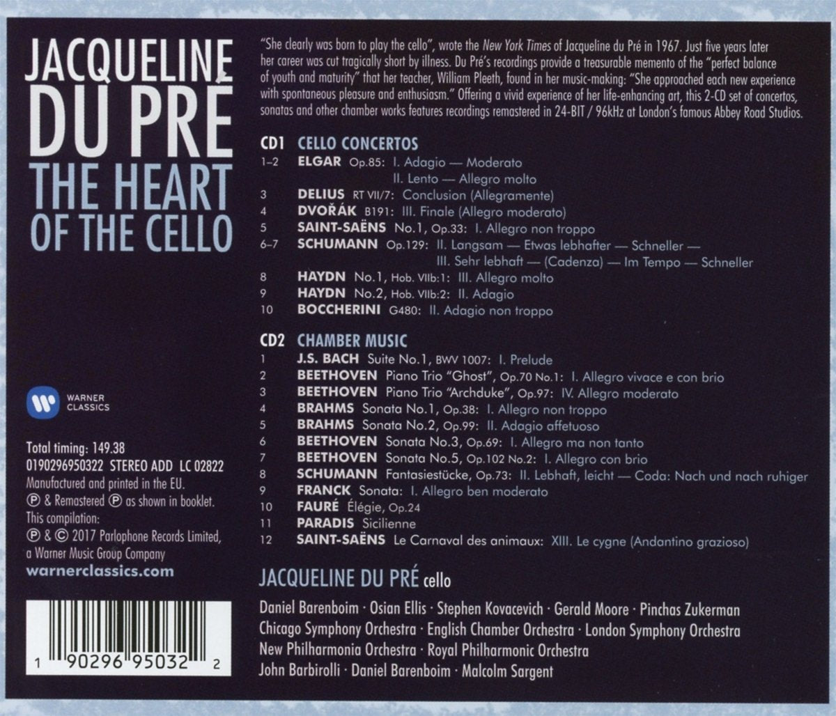 JACQUELINE DUPRE: THE HEART OF THE CELLO (2 CDS)