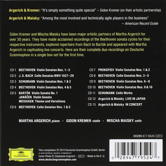 Argerich - Kremer - Maisky: Complete Duo Recordings (13 CDs)