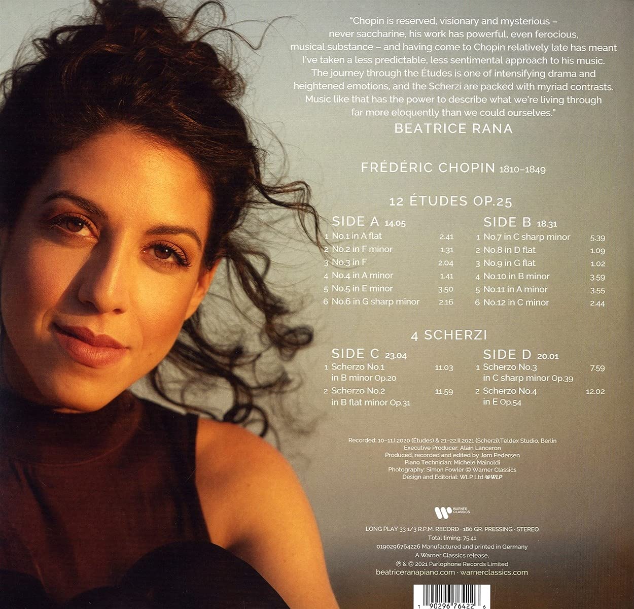 CHOPIN: ETUDES OP. 25, 4 SCHERZI - BEATRICE RANA (2 LPS)