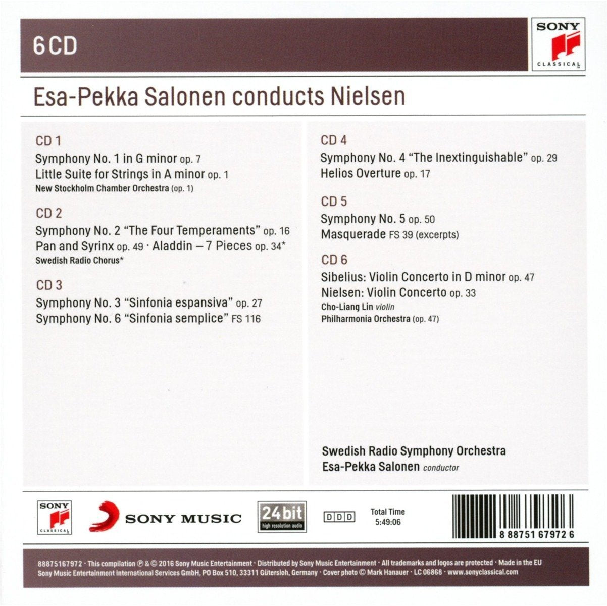 ESA-PEKKA SALONEN CONDUCTS NIELSEN (6 CDS)