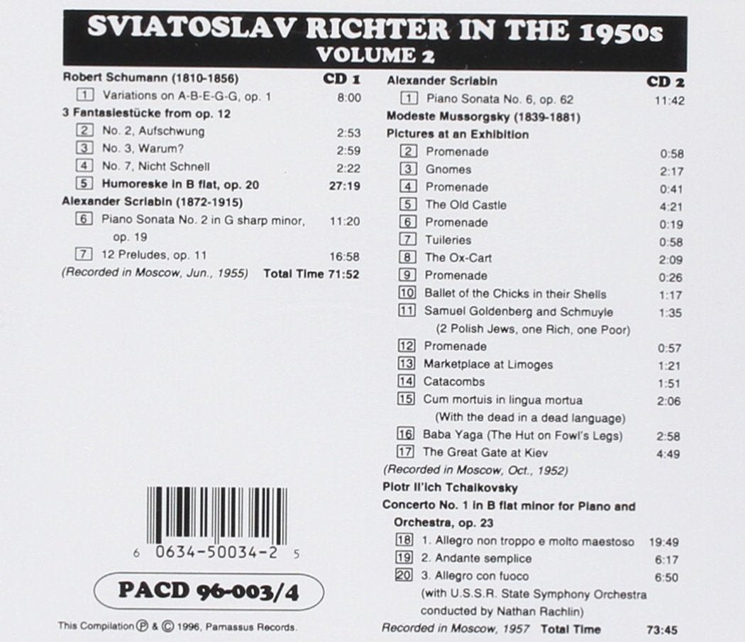 RICHTER IN THE 1950'S - VOLUME 2 (2 CDS)