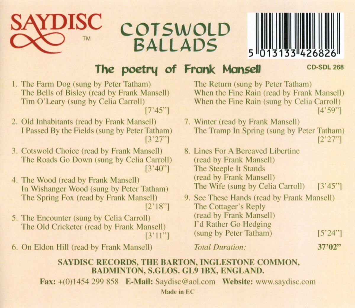 Cotswold Ballads: The Poetry of Frank Mansell