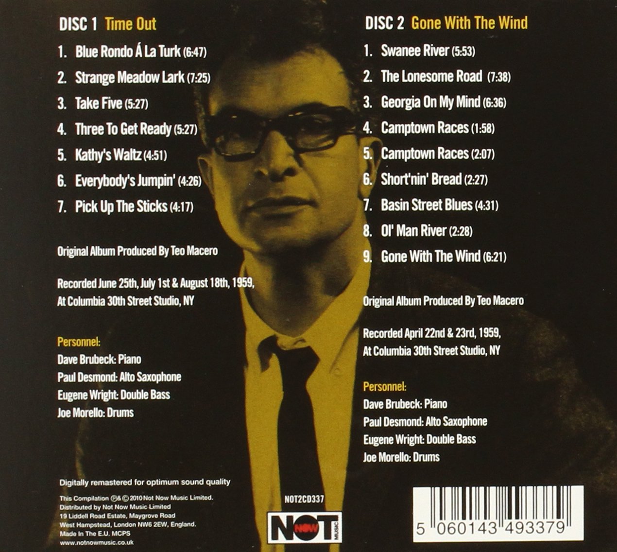 DAVE BRUBECK: TIME OUT/GONE WITH THE WIND (2 CDS)