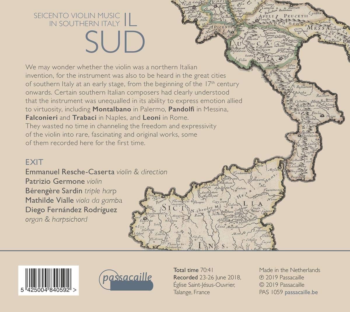 Il Sud: 17th Century Italian Music for the Violin - Ensemble Exit