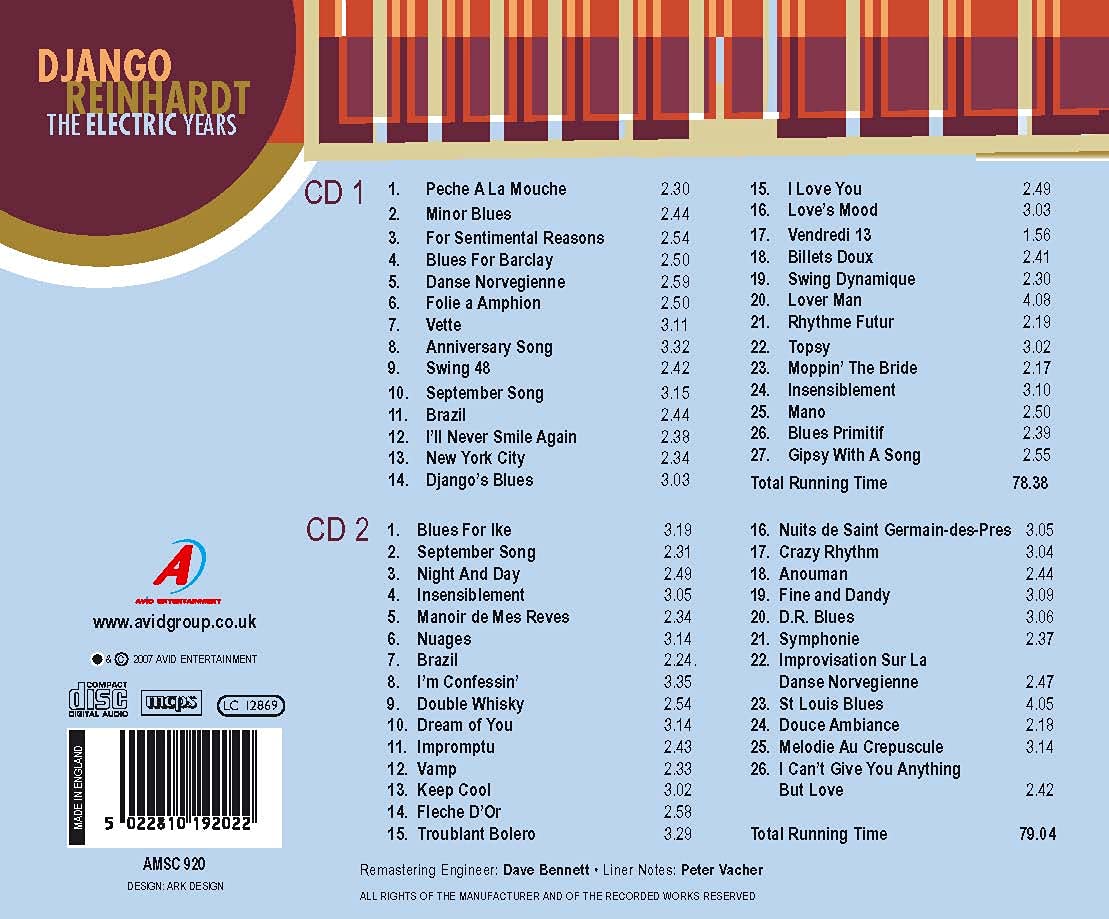 DJANGO REINHARDT: FOUR CLASSIC ALBUMS PLUS (DJANGO / DJANGO / THE LEGENDARY DJANGO / DJANGO REINHARDT) (2 CD)