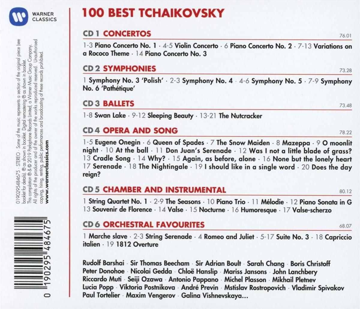 100 BEST TCHAIKOVSKY (6 CDS)