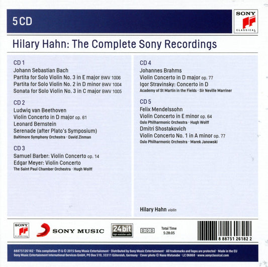 HILARY HAHN: THE COMPLETE SONY RECORDINGS (5 CDS)
