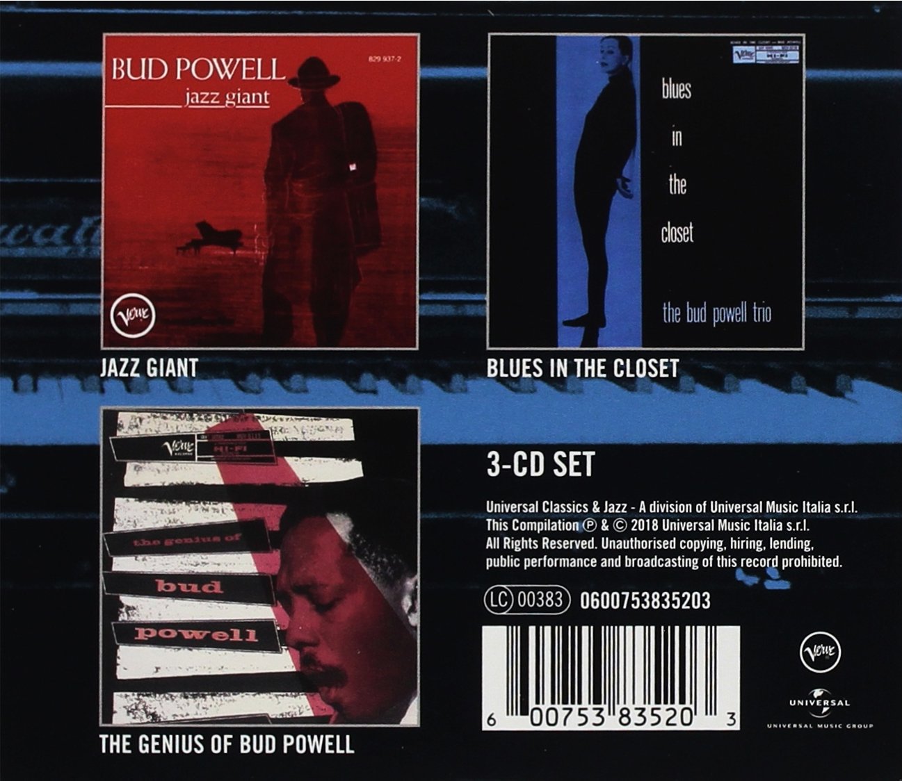 BUD POWELL ON VERVE: 3 ESSENTIAL ALBUMS (3 CDs)