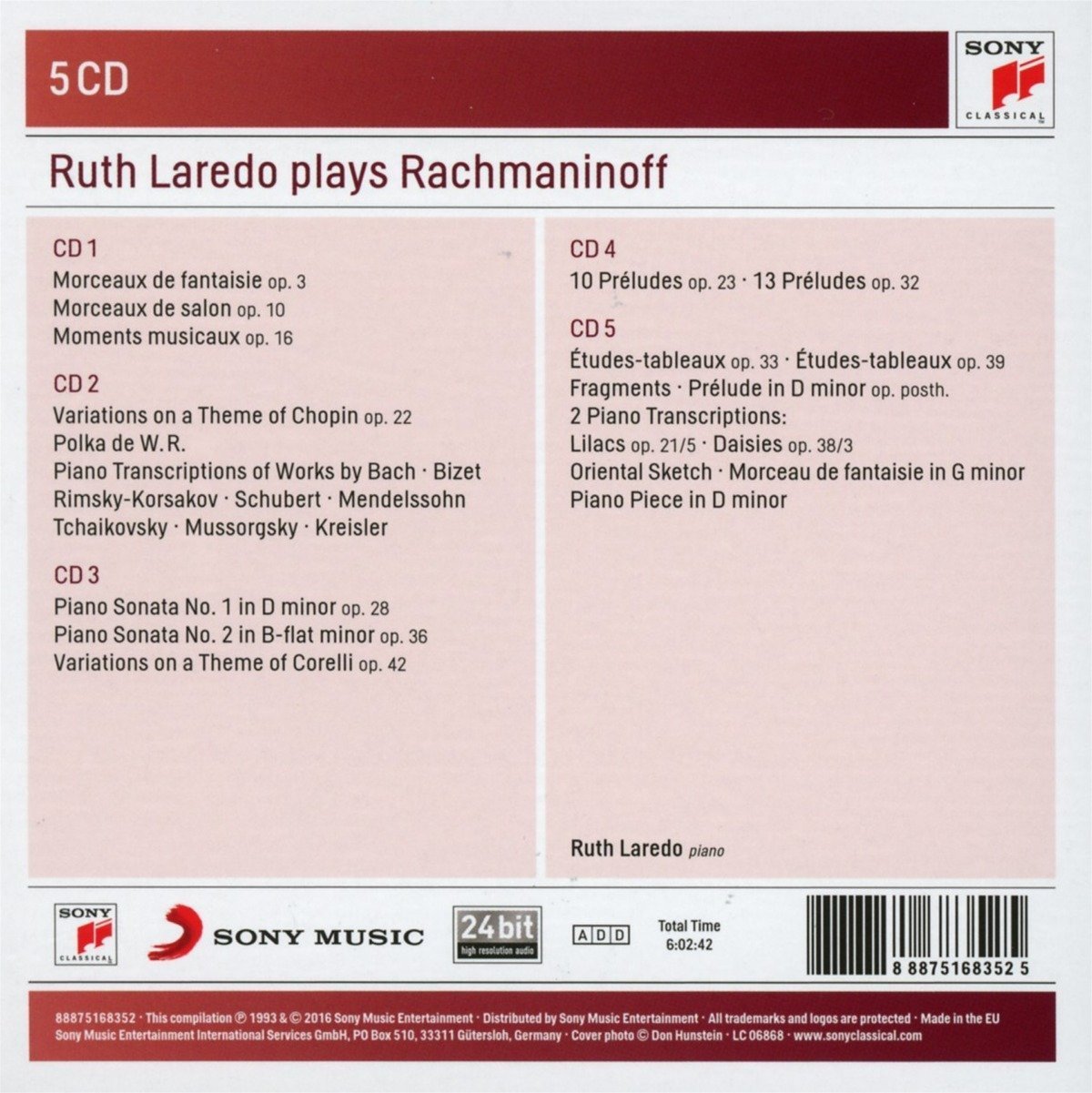 RUTH LAREDO PLAYS RACHMANINOFF (5 CDS)