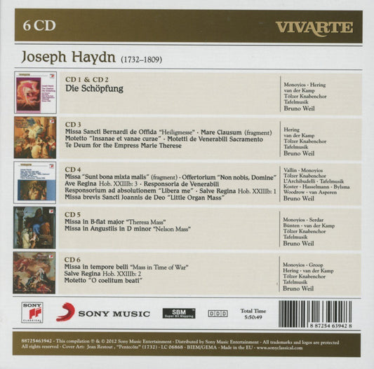 HAYDN: CHORAL WORKS - Tafelmusik, Tolzer Knabenchor, Bruno Weil (6 CDS)