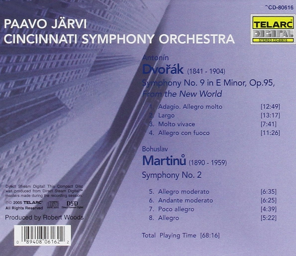 DVORAK: Symphony Nr. 9; MARTINU: Symphony Nr. 2 - Jarvi, Cincinnati Symphony