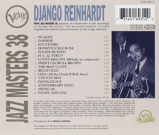 DJANGO REINHARDT: VERVE JAZZ MASTERS 38