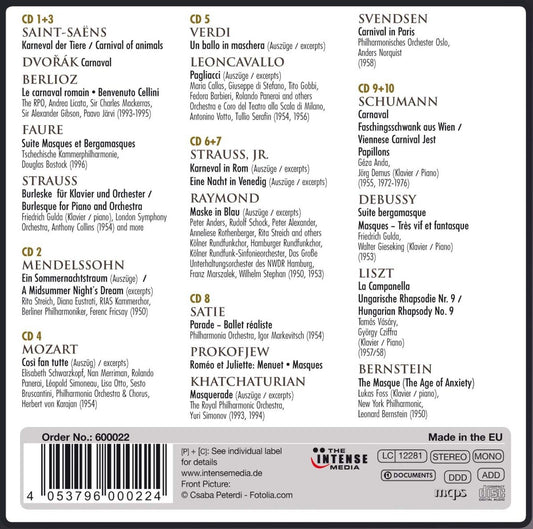 MASQUERADE: THE CARNIVAL IN CLASSICAL MUSIC (10 CDS)