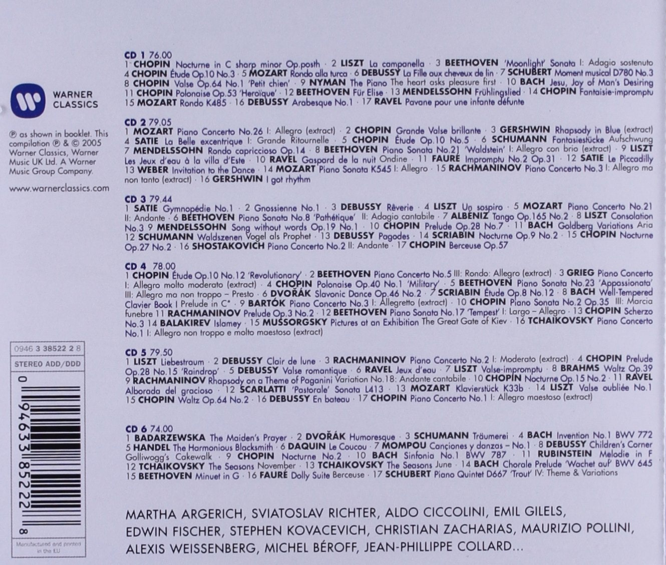 100 Best Piano Classics (6 CDs)