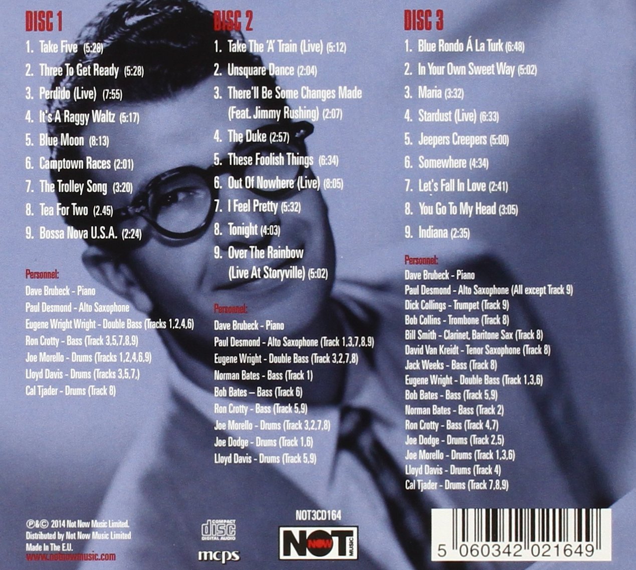 DAVE BRUBECK: VERY BEST OF (3 CDs)