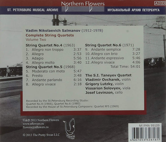 SALMANOV: COMPLETE STRING QUARTETS, VOLUME 2