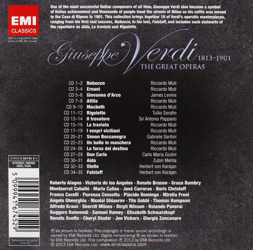 VERDI: THE GREAT OPERAS (35 CDS)