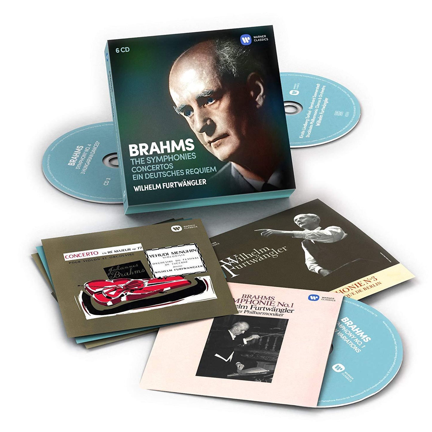 BRAHMS: THE SYMPHONIES, CONCERTOS, EINE DEUTSCHES REQUIEM - FURTWANGLER (6 CDS)