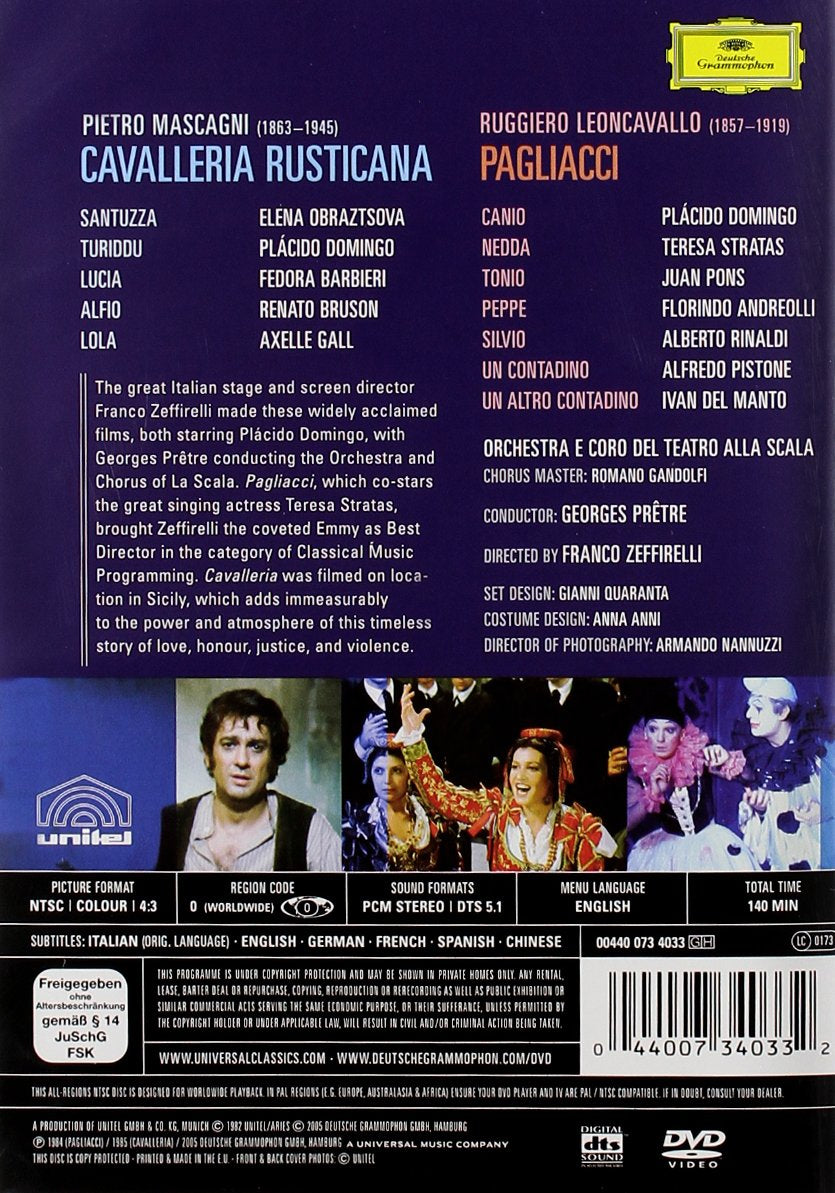 Cavalleria Rusticana & Pagliacci - Domingo (DVD)