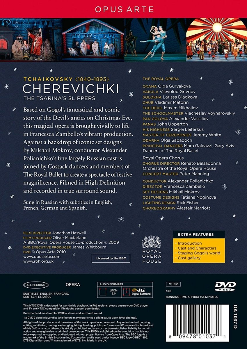TCHAIKOVSKY: Cherevichki (The Tsarina's Slippers) - Royal Opera Chorus and Orchestra, Royal Ballet (DVD)