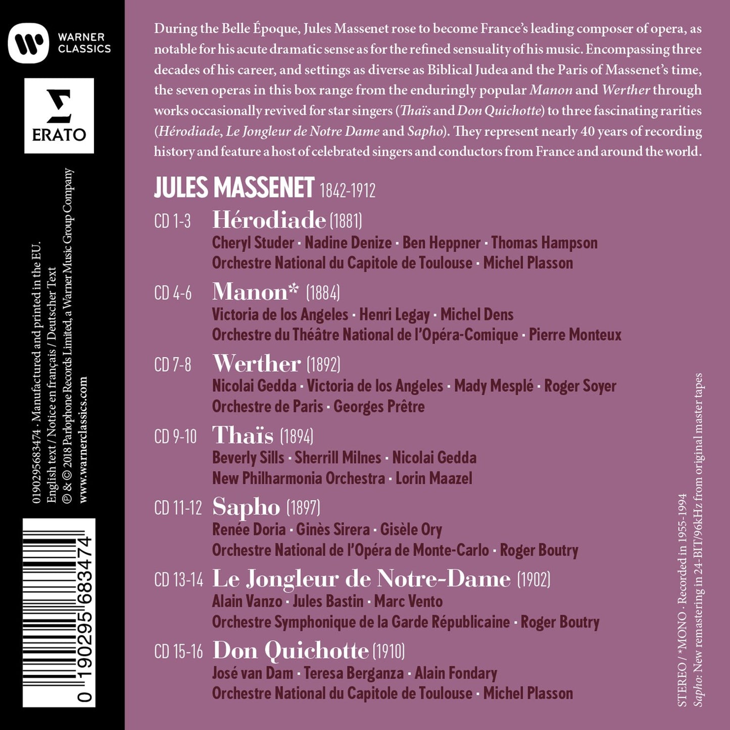 MASSENET: OPERAS (16 CDS)