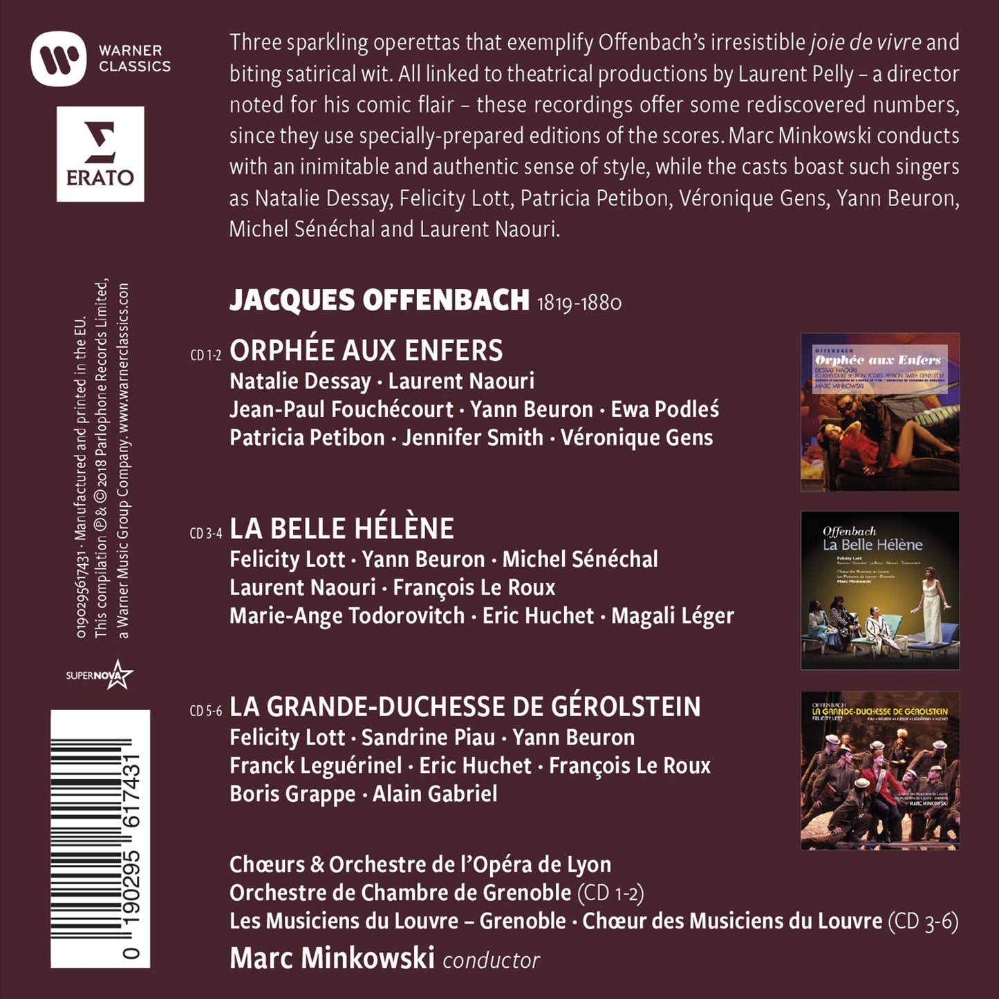 OFFENBACH: THREE OPERAS - MINKOWSKI (6 CDS)