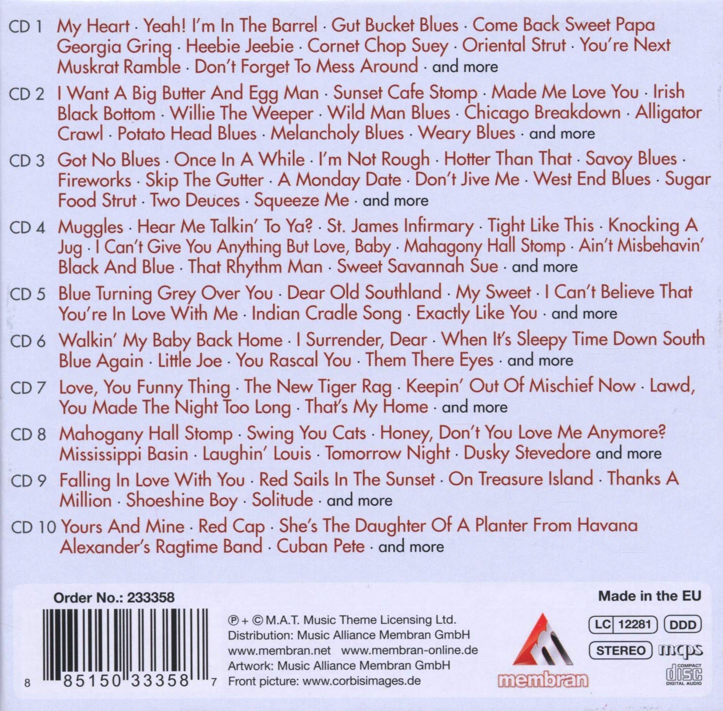 KENNY BAKER PLAYS LOUIS ARMSTRONG (10 CDS)