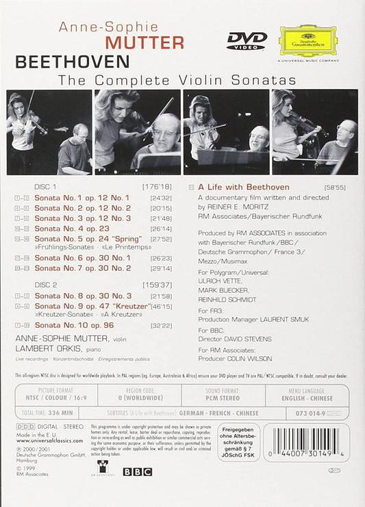 BEETHOVEN: Complete Violin Sonatas - Anne Sophie Mutter, Lambert Orkis (DVD)