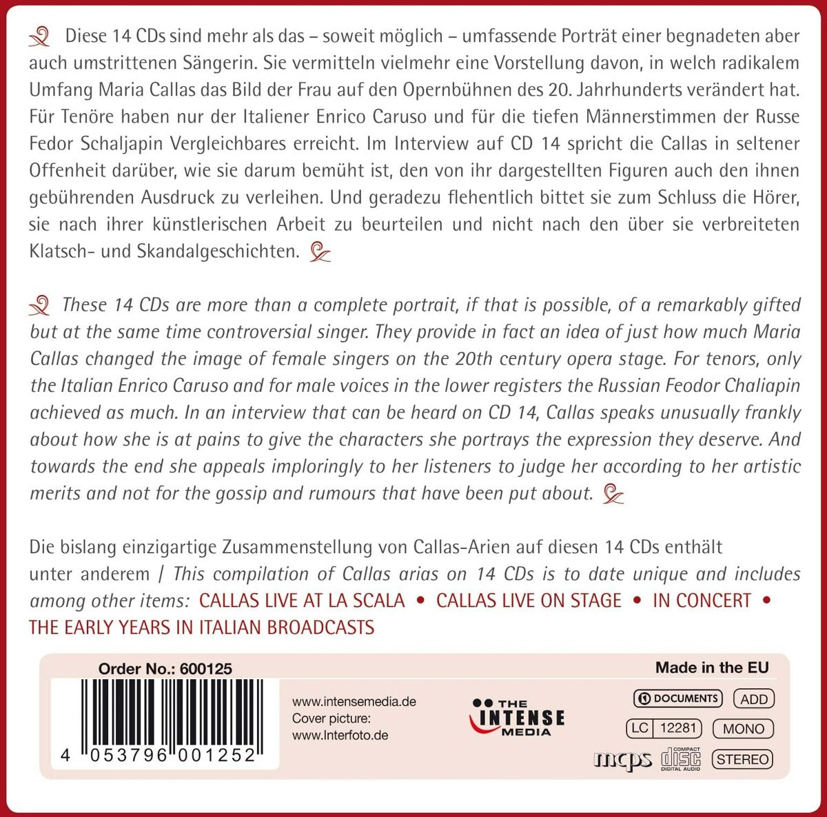 MARIA CALLAS: THE COMPLETE ARIA COLLECTION (14 CDS)