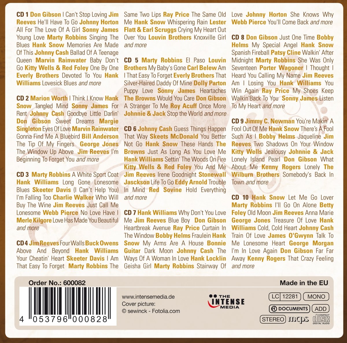 Country & Western Love Songs (10 CDs)