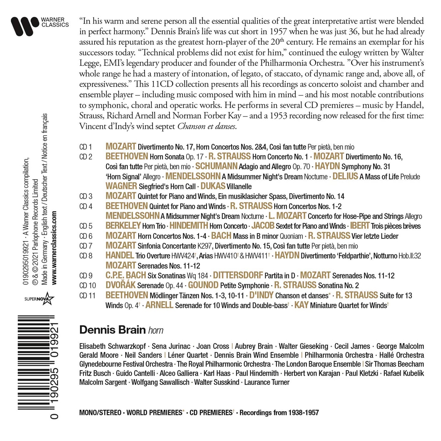 DENNIS BRAIN - HOMAGE (11 CDS)