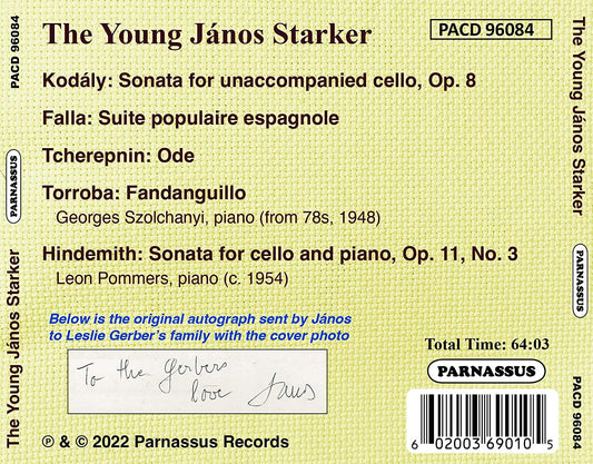 THE YOUNG JANOS STARKER (CD WITH FREE MP3 Digital Download)