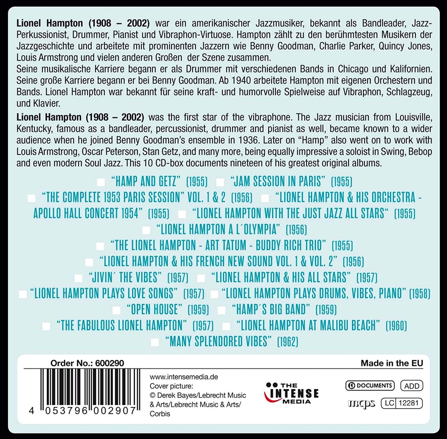 LIONEL HAMPTON - 19 ORIGINAL ALBUMS (10 CDS)