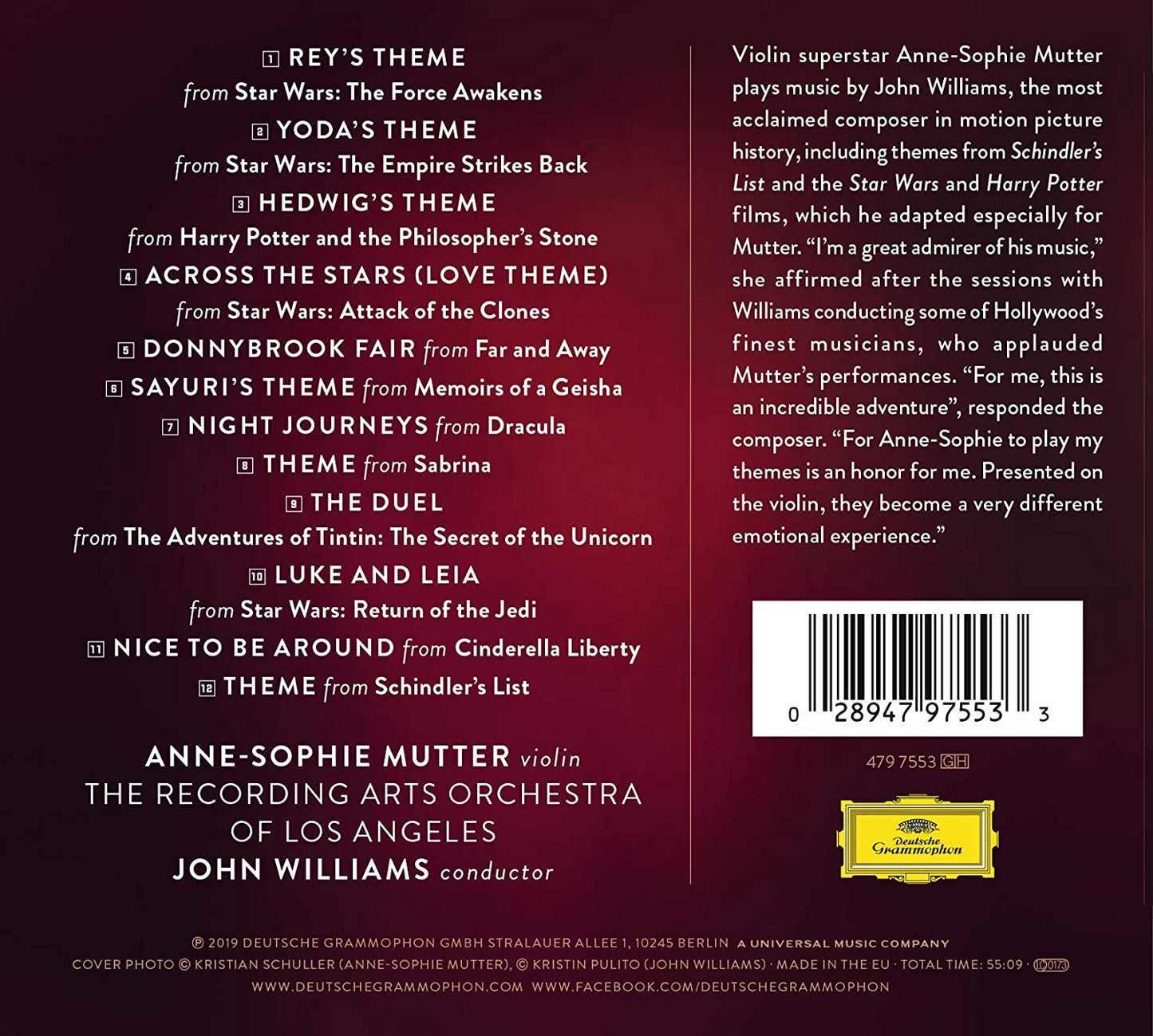 John Williams & Anne Sophie Mutter - Across the Stars