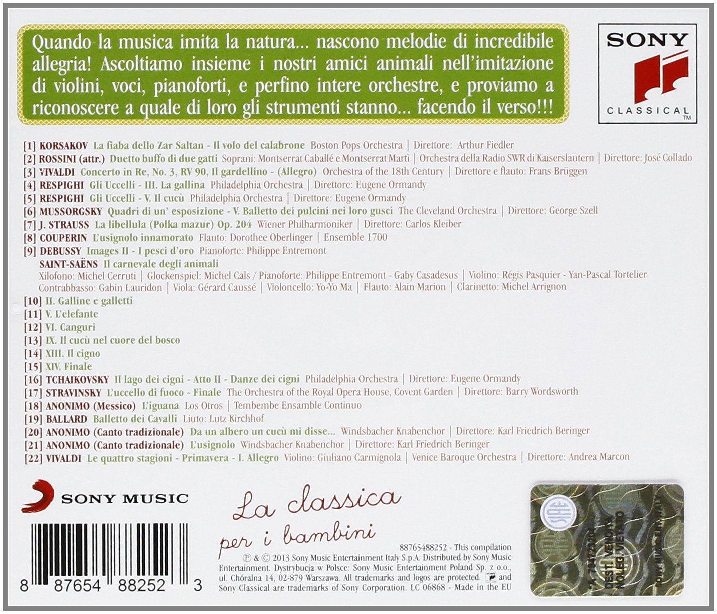 AMICI ANIMALI: LA CLASSICA PER I BAMBIN