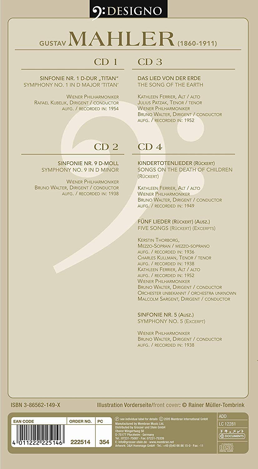 MAHLER: SYMPHONIES & SONGS (4 CDS)
