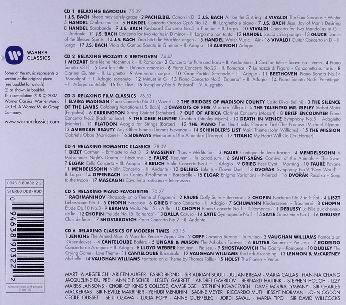 100 BEST RELAXING CLASSICS (6 CDs)