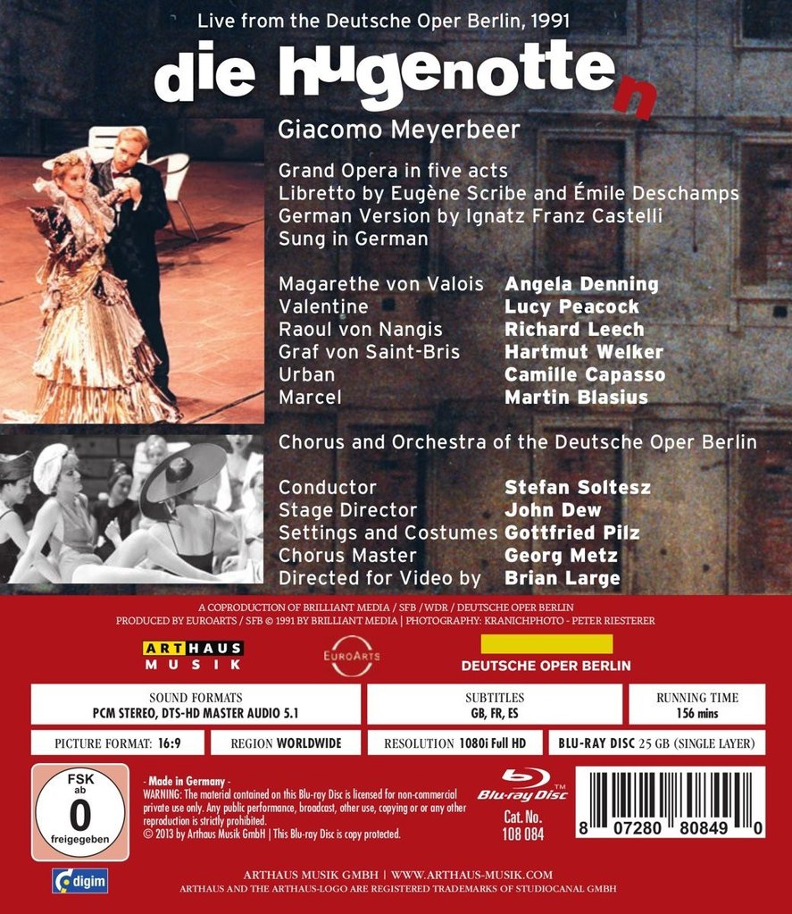MEYERBEER: DIE HUGENOTTEN (“Les Huguenots”) BLU-RAY