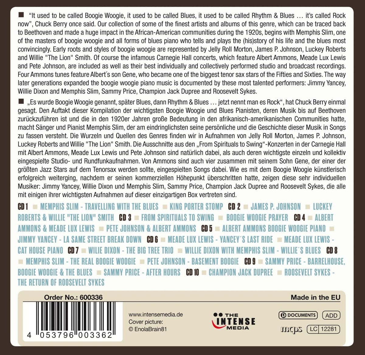 BOOGIE WOOGIE & BLUES PIANO (10 CDS)