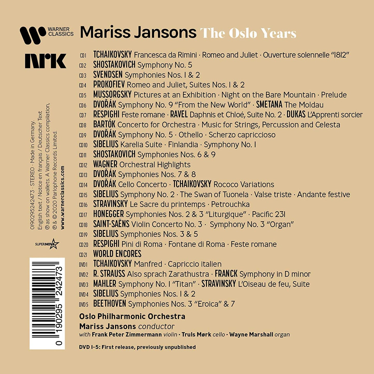 MARISS JANSONS - THE OSLO YEARS (26 CDS + 5 DVDS)