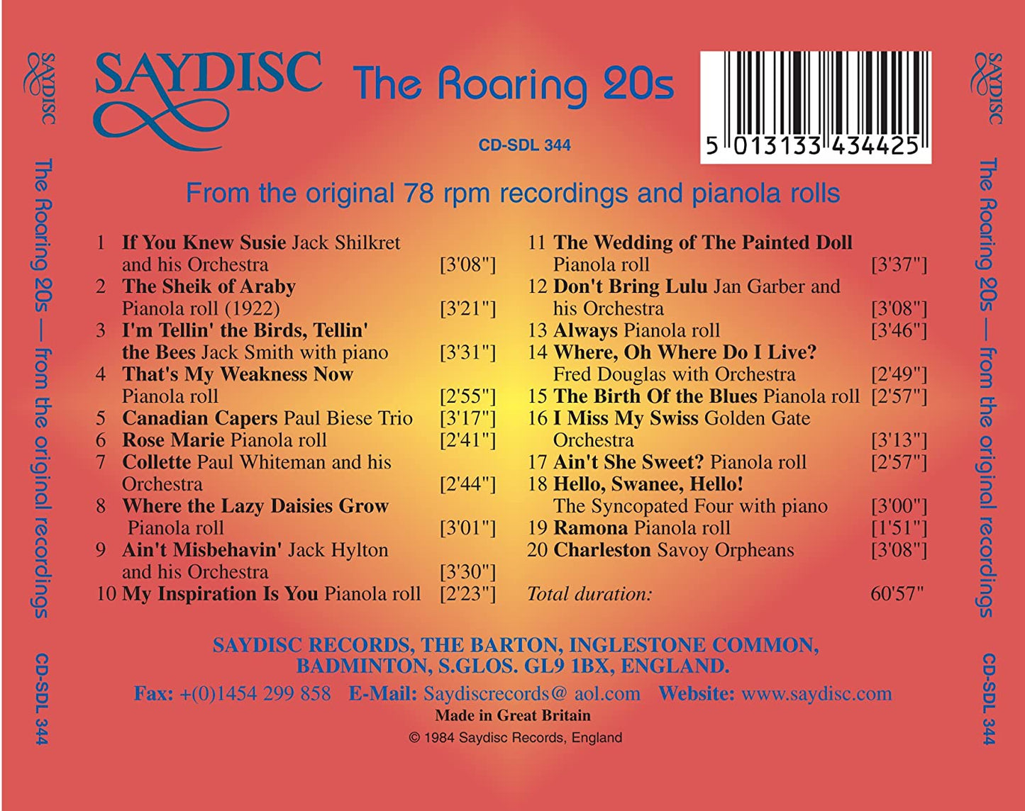 The Roaring 20s - from the original 78s and piano rolls