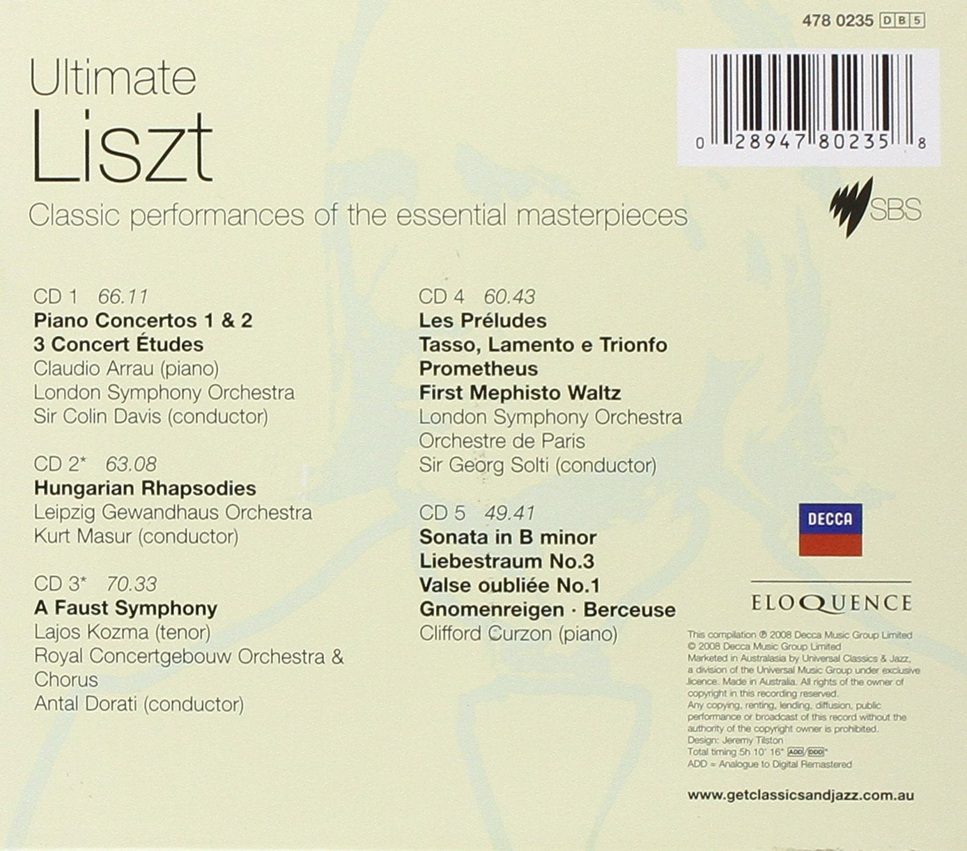 ULTIMATE LISZT BOX - 5 CDs