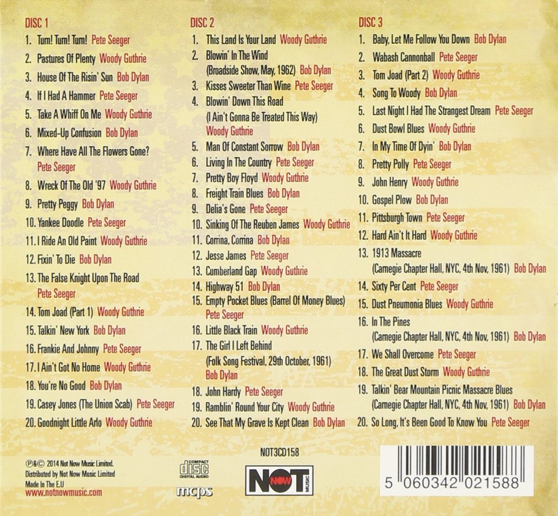 AMERICAN FOLK LEGENDS: SEEGER - GUTHRIE - DYLAN (3 CDS)