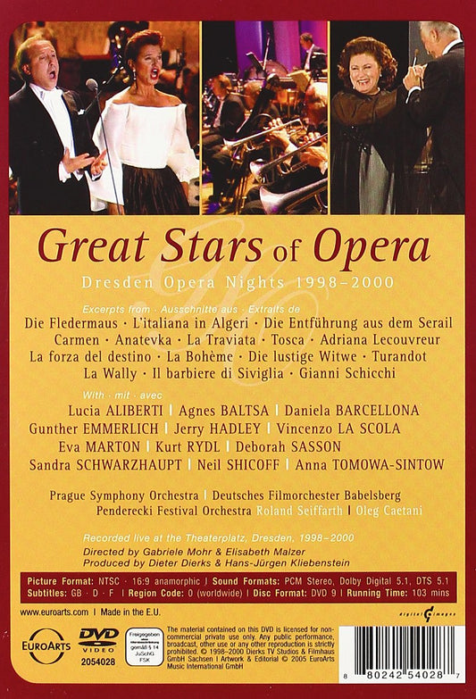 GREAT STARS OF OPERA (DVD)