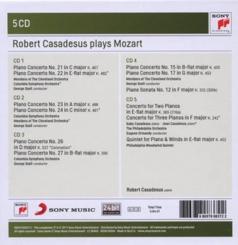ROBERT CASADESUS PLAYS MOZART (5 CDs)