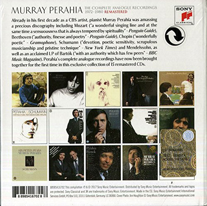 MURRAY PERAHIA - THE COMPLETE ANALOGUE RECORDINGS 1972 - 1979 - REMASTERED