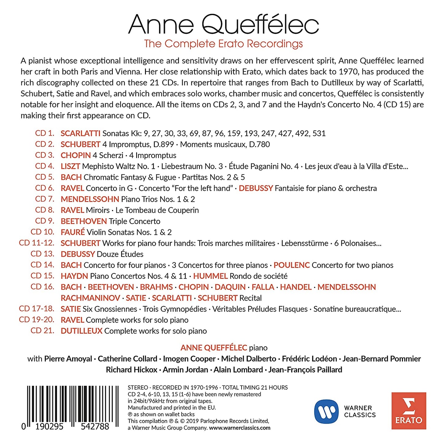 Anne Queffelec - The Complete Erato Recordings (21 CDs)